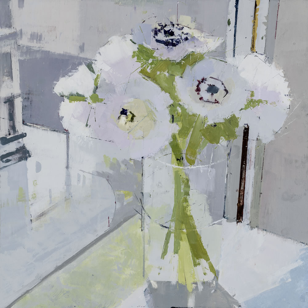 painting, Anemones painting by Lisa Breslow