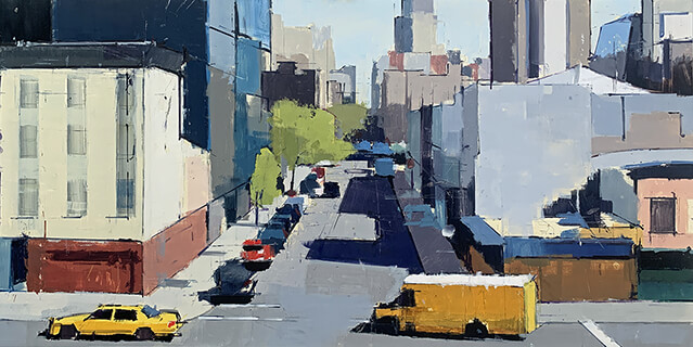 painting Highline Looking East by Lisa Breslow