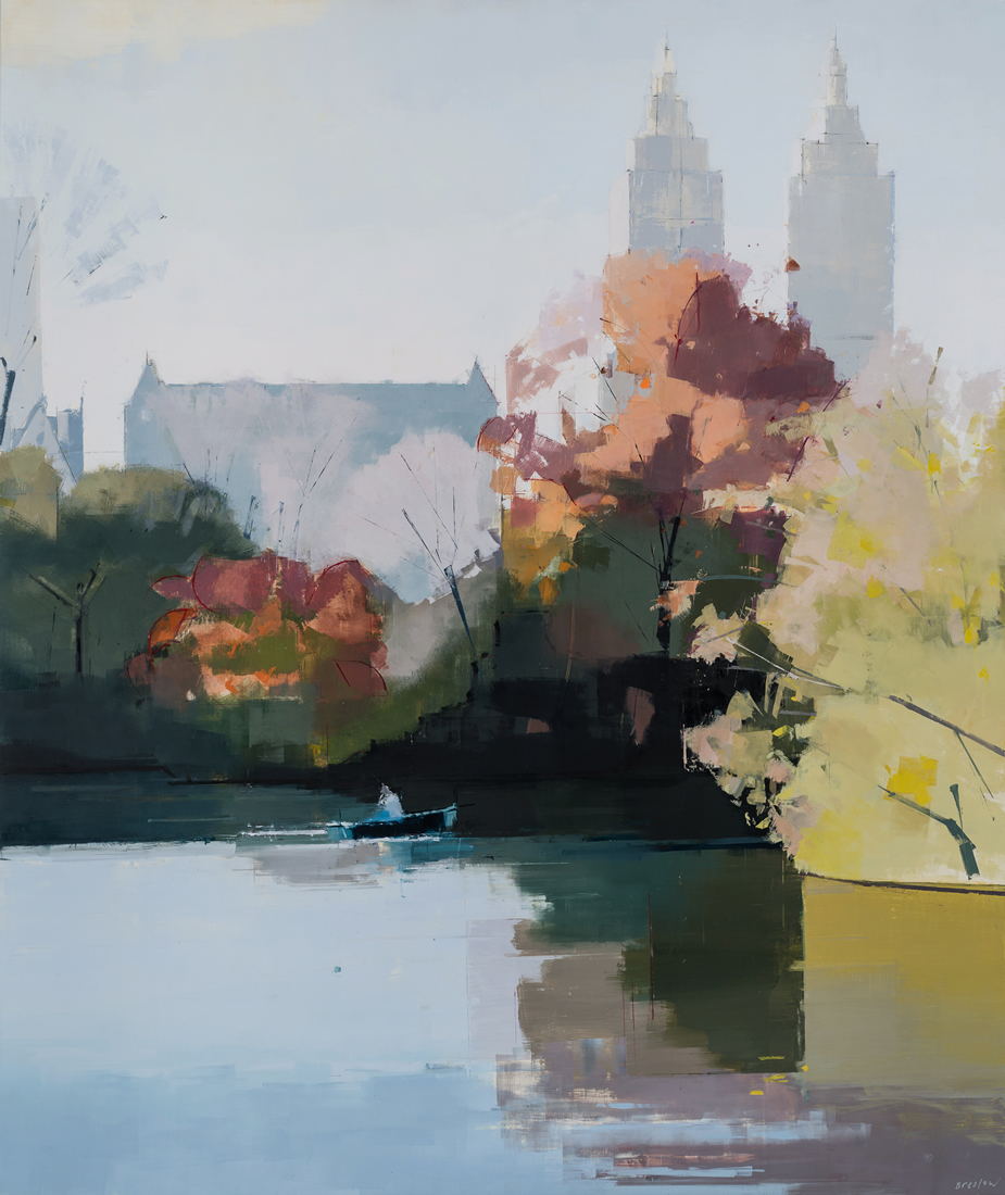 painting, Central Park, Autumn, painting by Lisa Breslow