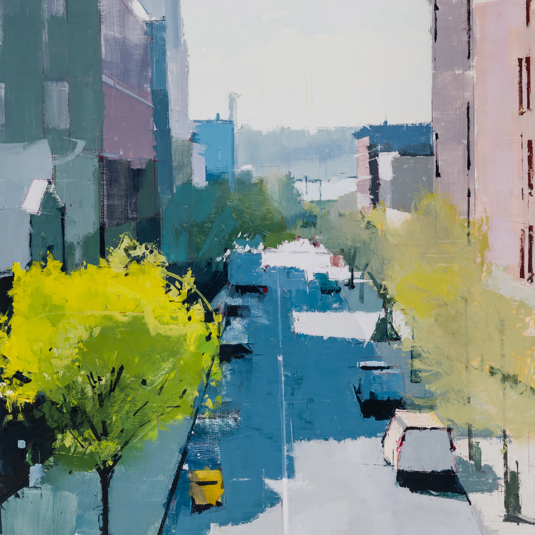 painting, Highline Looking West, painting by Lisa Breslow