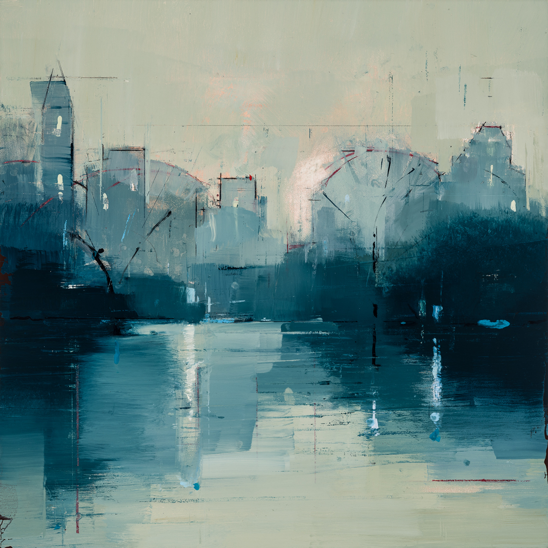 painting, Nocturne 2, painting by Lisa Breslow