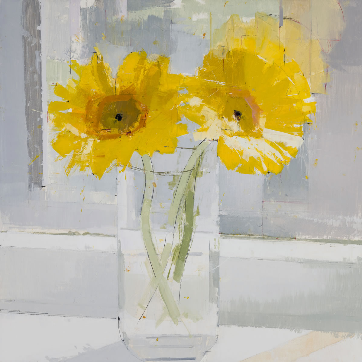 painting, Sunflowers painting by Lisa Breslow