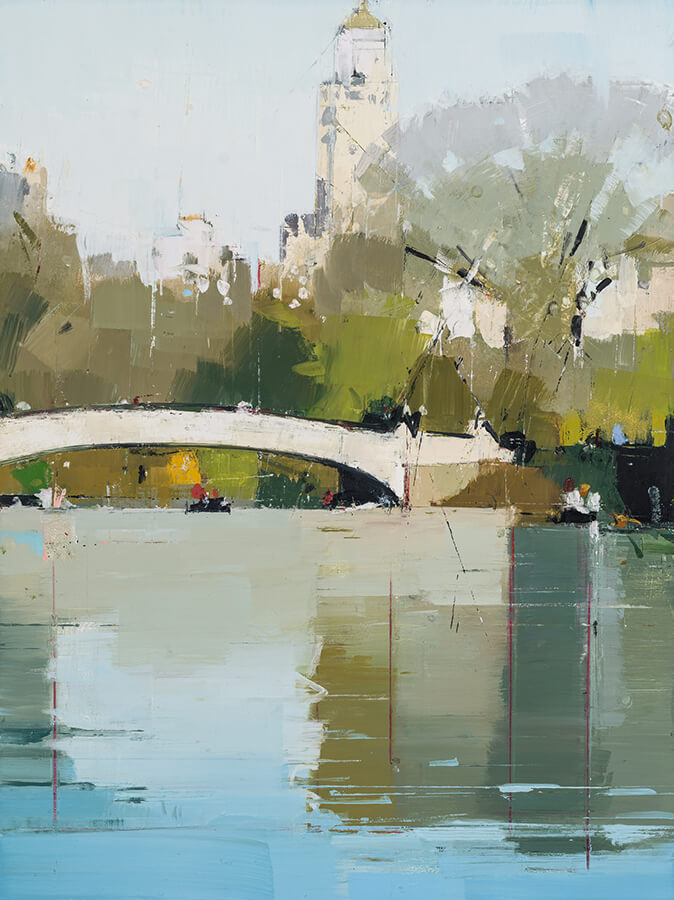 painting, Bow Bridge, painting by Lisa Breslow