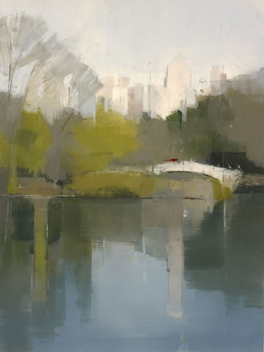 painting Central Park Lake 3