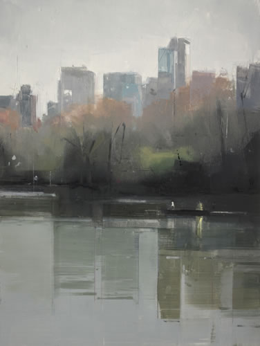 painting Central Park Lake 4