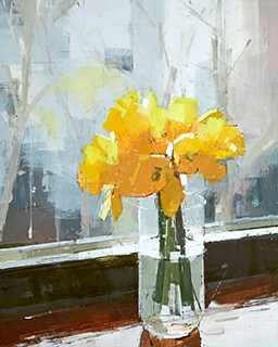painting Daffodils by Lisa Breslow