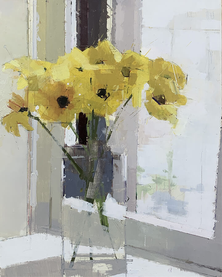 painting, Daisies painting by Lisa Breslow