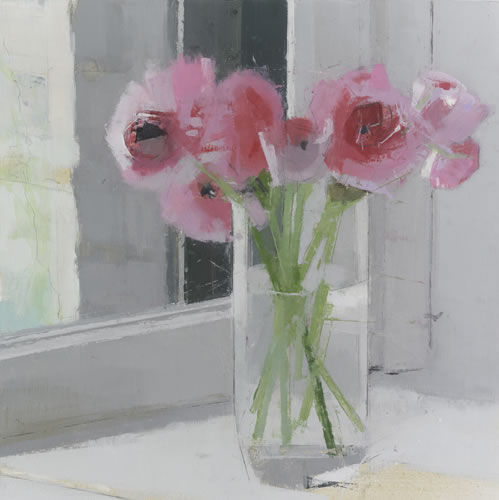painting Flowers in a Glass 2