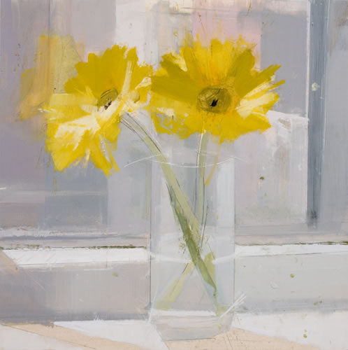 painting Flowers in a Glass 3