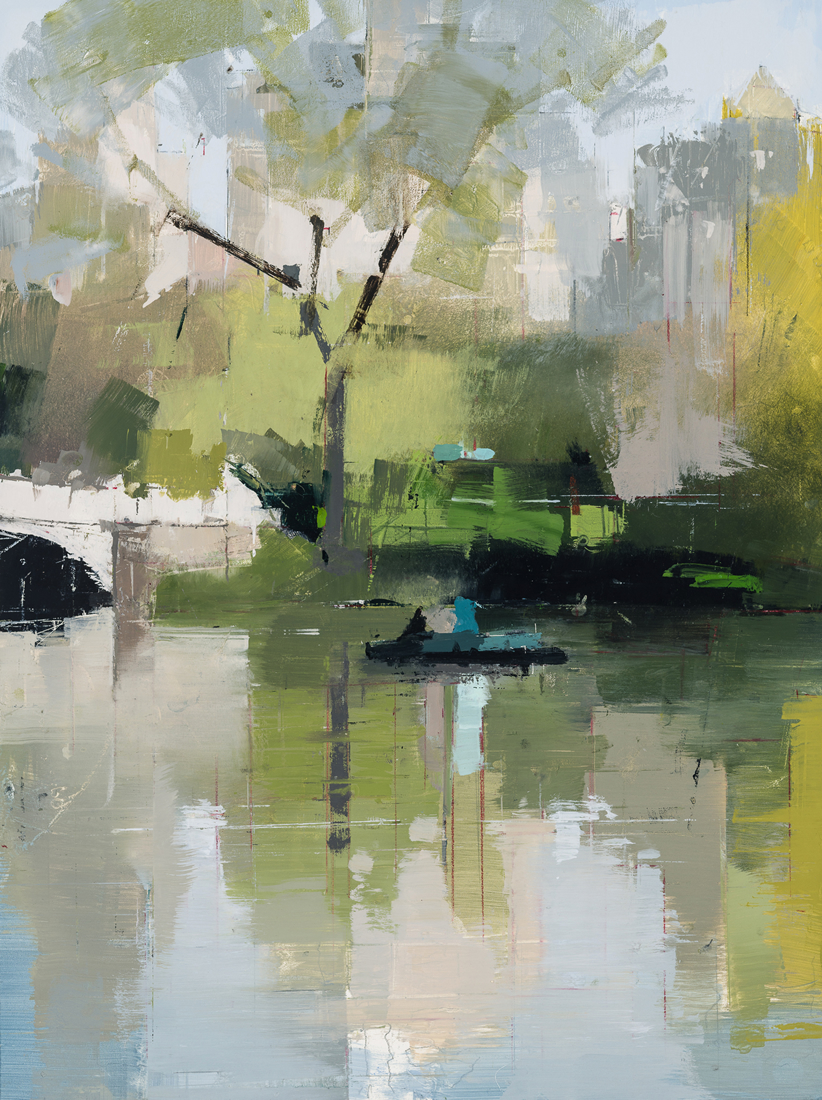 painting, Boaters 3, painting by Lisa Breslow