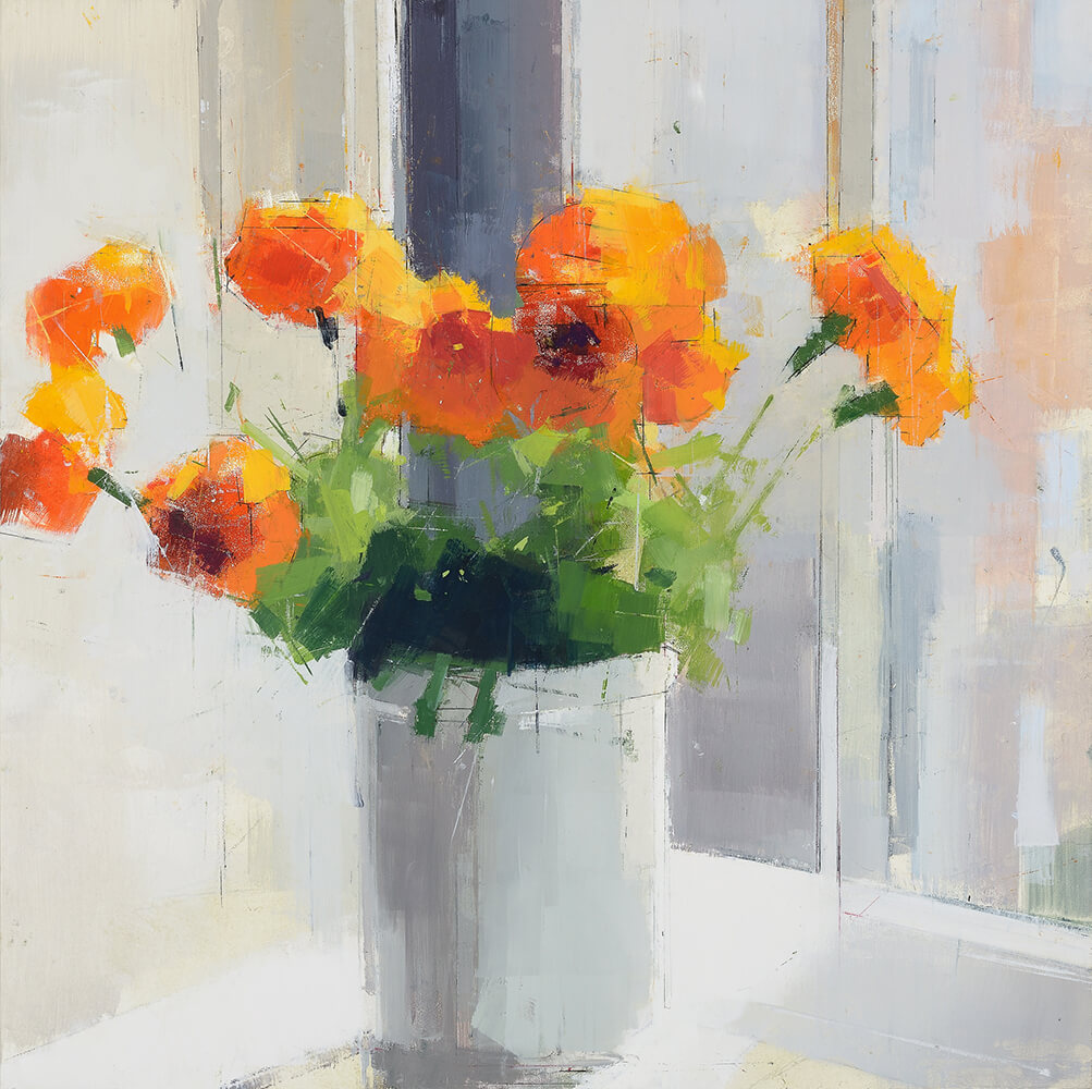 painting Orange Flowers