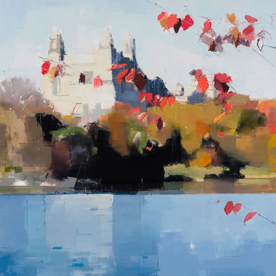 painting, Red Leaves II