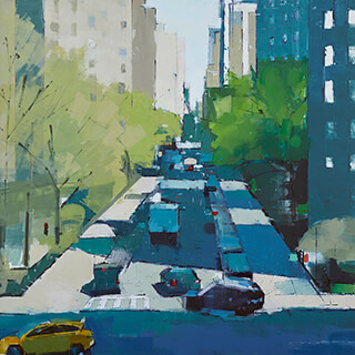 painting Right Turn by Lisa Breslow