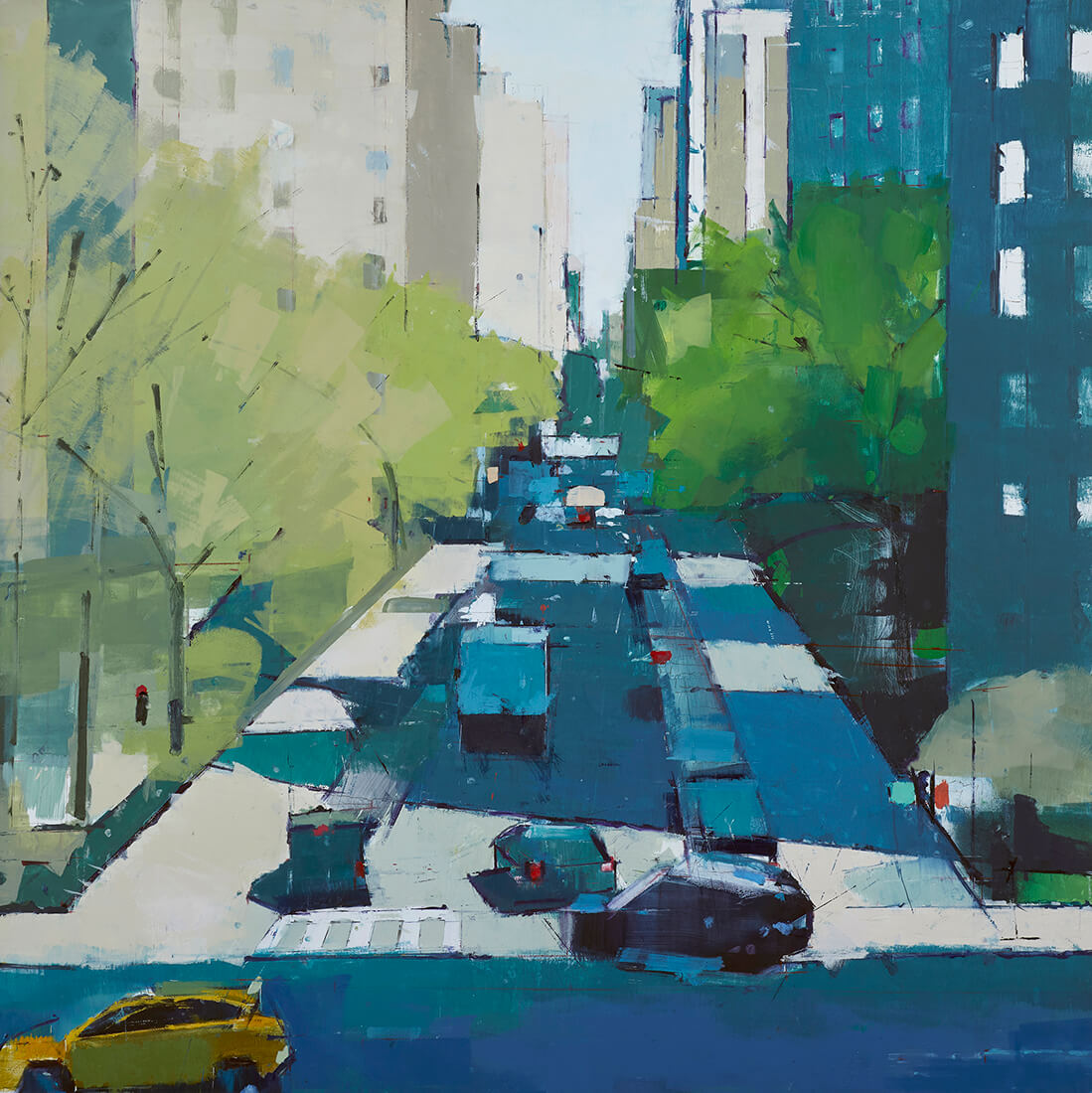 painting, Right Turn, painting by Lisa Breslow