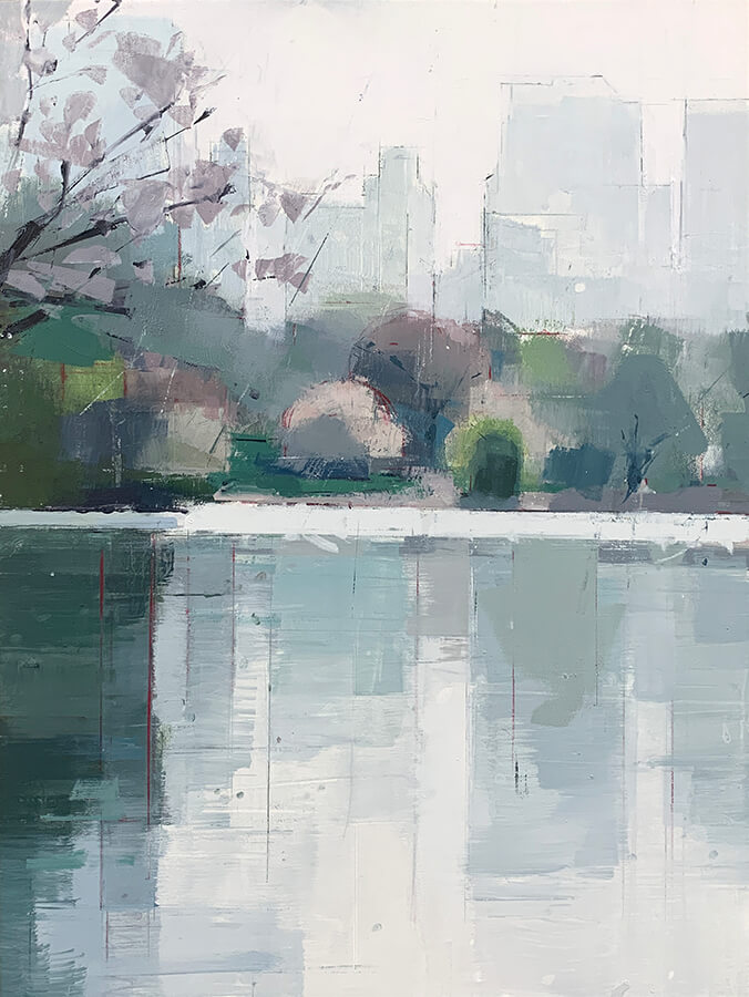 painting, Shimmer, painting by Lisa Breslow