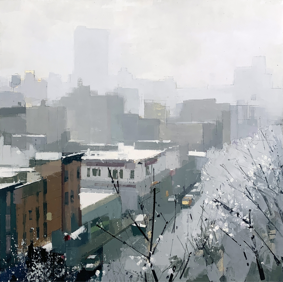 painting, Snowlight painting by Lisa Breslow