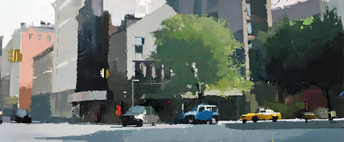 painting, Soho Morning